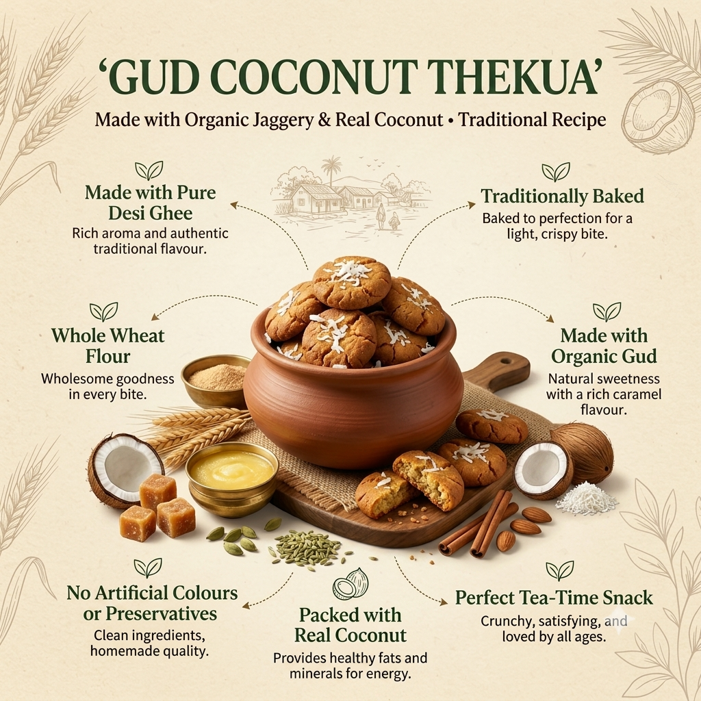 Coconut Gud Thekua