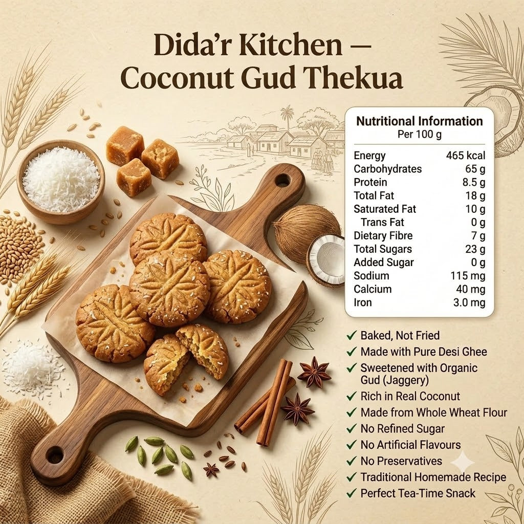 Coconut Gud Thekua
